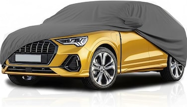 Waterproof Car Cover Replace for 2009-2025 Audi Q5/SQ5, Multi Layers All Weather Full Car Covers with Zipper Door &amp; Windproof Bands for Snow Rain Dust Hail Protection (Q5)