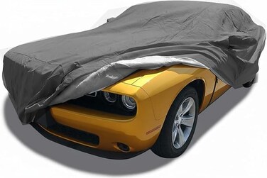 Waterproof SXT, R/T, SRT Car Covers for 2006-2024 Dodge Challenger Car Cover All Weather Sun Rain UV Dust Protection Outdoor Indoor Full Car Covers with Left &amp; Trunk Zipper Door,