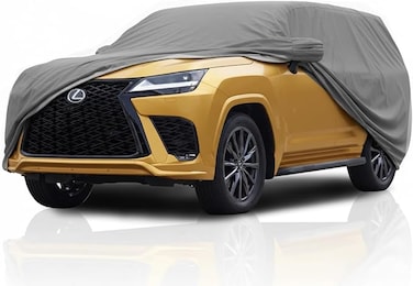 Car Cover for 2008-2024 LEXUS LX570 / LX600 / LC200 / LC300 Land Cruiser - MultiLayer UV Protection, Driver Zipper Door, Trunk Door Zipper &amp; Windproof Bands, car Body Cover