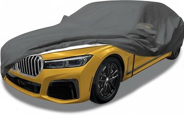 Car Cover for BMW 7 Series 2002-2024, 210T Multi-Layer, PVC &amp; Cotton Fabric Tight Taffeta smooth Non-Abrasive All-Weather, Zipper Door, Snow, Rain, Dust, Hail Protection