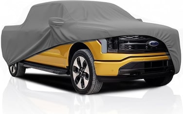 Car Cover Chevrolet Silverado 1500 2010-2025 All Weather Car Cover with Zipper Door for Snow Heavy Rain Dust Hail UV Protection