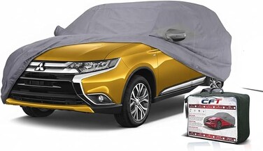 Car Cover [SUV] &ndash; All-Weather Protection   Waterproof, UV-Resistant, Dustproof, Breathable   Indoor/Outdoor Use   Door Zipper &amp; Mirror Pockets   Fits SUV cars (495 &times; 190 &times; 177 cm)