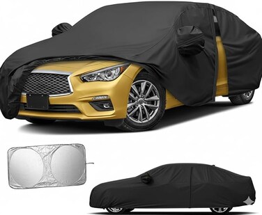 Waterproof Car Cover for 2014-2024 Infiniti Q50, All Weather Full Exterior Covers for Automobiles