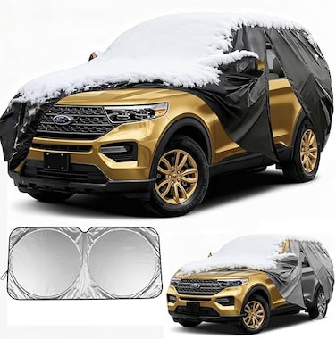 Winter Car Cover for Ford Explorer 1991-2025, Heavy Duty SUV Full Car Cover Waterproof