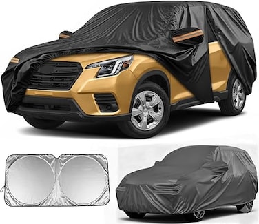 CAR Cover for Subaru Forester Crosstrek 2007-2025, Snow Hail Sun Rain Protection, Custom Fit Dodge Hornet Thickened Lexus UX, Mitsubishi Eclipse Cross with Door Zipper