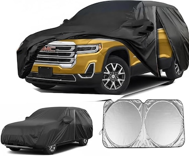 SUV Car Cover Custom Fit for GMC Acadia 2007-2023, Full Car Cover Waterproof All Weather for Automobiles,