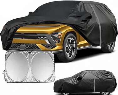 SUV Car Cover Custom Fit for Hyundai Kona (2018-2025), Waterproof All Weather Outdoor SUV Car Covers with Zipper Door