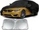 Waterproof Car Cover Replace for BMW 3 Series 2007-2023, 210T 6 Layers All Weather Car Covers with Zipper Door for Snow Rain Dust Hail Protection(320i 328i 328d 330i 330e 335i 340i) With Sun Sheild