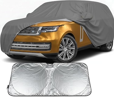 Waterproof Car Covers coustom fit for for 2014-2025 Land Rover Range Rover LWB Fits All Trims, All Weather Car Cover with Zipper Door for Snow Rain Dust Hail Protection