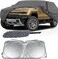 Waterproof Car Cover All-Weather, Car Body Cover Snow, Dust. Heavy Rain, Wind Hail, Snow, UV Protection Custom Fit (HUMMER H1 CAR COVER 1992-2006) Cleaning Duster &amp; SunSheild