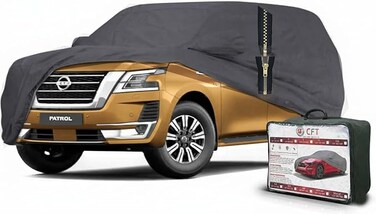 Car Cover [New Nisan Patrol] &ndash; All-Weather Protection   Waterproof, UV-Resistant, Dustproof, Breathable   Indoor/Outdoor Use   Door Zipper &amp; Mirror Pockets   Fits SUV cars (538 &times; 198 &times; 177 cm)
