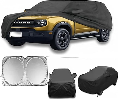 All Weather Premium Lightweight 6-Layers Protective Car Cover Compatible with 2024-2025 Jetour T1 - Left Driver Side Door Zipper, and Mirror Pockets
