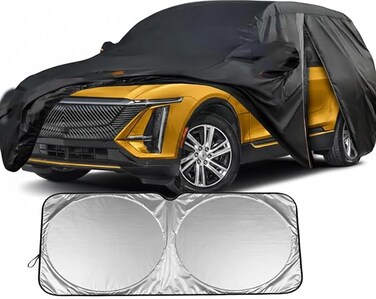 SUV Car Cover Custom Fit for Cadillac Lyriq 2023-2025, Full Car Cover Waterproof All Weather for Automobiles, Outdoor Sun Rain UV Snow Dust Protection, with Driver Door Zipper