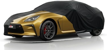 Motors car Cover for Toyota GR86, 100% Custom Made with Side Mirror Pockets All Weather Protection rain UV dust Dirt (Toyota- GR86- Outdoor- Black)