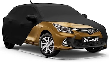 Car Body Cover for Toyota Glanza Cruiser Hyryder Cover Waterproof Uvray Dust Outdoor Parking Protection Design with Mirror Pocket Buckle Hook Full Elastic Better Fitting for All Urban Cruiser Hyryder