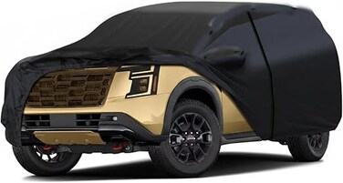 Nissan Armada 2004-2026 for Nissan Patrol 2004-2024 Car Cover All Weather 7-Layer Waterproof with Zipper Door, Windproof Straps for UV, Rain, Snow, Dust Protection