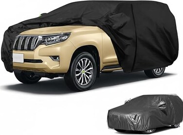 Car Cover For Toyota Prado 2009-2025 Custom Fit All-Weather Sun UV Rain Storm Hail Snow Oxford Cotton Waterproof Windproof Scratch-Resistant Zipper Door Prado LC150 LC250 (HighLander)