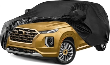 Waterproof Car Covers Replace for 2018-2025 Hyundai Palisade All Variants &amp; Trims, 6 Layers All Weather Custom-fit with Zipper Door for Snow Rain Dust Hail UV Protection (Palisade)
