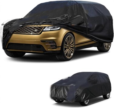 Large SUV Car Cover for Land Rover Range Rover 2001-2025 100% Waterproof All Weather, Heavy Duty Outdoor Full Exterior Covers Rain Sun Wind UV Protection.