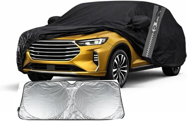 Premium Protective Car Cover for Jetour X70 Plus, All Weather Waterproof, Dustproof, Scratch-Resistant, and Sun Protection full Car Body Cover with door zipper &amp; sunscreen sheild