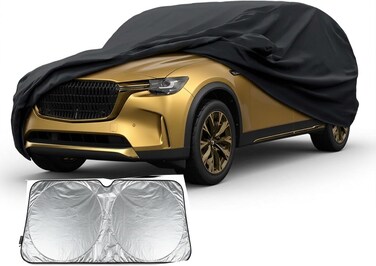 Upgrade Car Cover Custom Fit for 2024 2025 Mazda CX-90, Waterproof All Weather for Automobiles, Full Exterior Cover Rain Snow Sun Protector Indoor Outdoor Car Cover With Sunscreen sheild