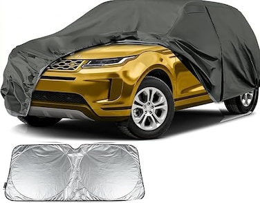 Ultra-Luxury SUV Car Cover Fit for Range Rover Evoque Cover (2004&ndash;2025) Multi-Layer All-Weather Elegance with Dual Zipper Access Indoor/Outdoor (Range Rover Evoque) with sunscreen sheil