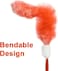 Feather Duster 62cm Washable Duster with Plastic Protective Shell Retractable and Bendable Duster Color Chicken Dust Removal Household Car Microfiber Duster PACK OF 2