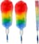 Feather Duster 62cm Washable Duster with Plastic Protective Shell Retractable and Bendable Duster Color Chicken Dust Removal Household Car Microfiber Duster PACK OF 2