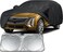 Car Cover for 2022-2025 Cadillac Lyriq, Waterproof Custom-fit All Weather Sun Rain UV Dust Snow Protection Outdoor Lyriq Full Car Cover with Door Zipper and Cotton Lining-Grey with sunscreen