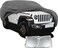 Heavy Duty Outdoor Car Cover Custom Fit for Jeep Wrangler 2 Door, Windproof All Weather Waterproof Sun Rain UV Dust Snow Protection Outdoor Car Covers with sunscreen shield