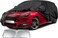 6 Layers Car Cover Waterproof All Weather for Automobiles, Outdoor Full Cover Rain Sun UV Protection with Zipper Cotton, Universal Fit for Hatchback (Up to 177") with sunscreen shield