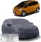 Grey Car Body Cover for Honda Jazz(Triple Stitched,Mirror Pockets,UV Resistant,Dustproof)(Models-2009, 2010, 2011, 2012, 2013, 2014) with screen shield