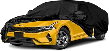 Waterproof Car Cover Replace for 2000-2022 2023 Kia K5 /Optima, 6 Layers All Weather Custom-Fit Full Car Covers with Zipper Door for Snow Rain Dust Hail Protection (K5/Optima)