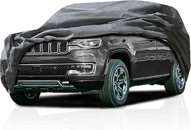 Layer Luxury SUV Car Cover for Jeep Wagoneer L (2022&ndash;2026) &ndash; Waterproof, Windproof, UV-Resistant All-Weather Indoor/Outdoor Protection Zipper Access