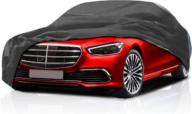 Premium Shield Waterproof Car Covers for 2006-2024 Benz S-Class S250 S300 S350 S400 S450, Multi-Layers All Weather Cover with Zipper Door, Snow Rain Dust Hail Protection