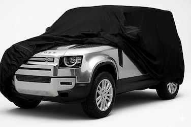 6 Layer Car Cover for Land Rover Defender Car Cover Waterproof All Weather 210T Windproof Custom Fit for Land Rover Defender 110 4-Door 2020-2023