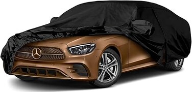 Waterproof Car Covers Replace for 2006-2025 Mercedes Benz E-Class Sedan E300 E350 E400 E450, 6 Layers All Weather Car Cover with Zipper Door for Snow Rain Dust Hail Protection