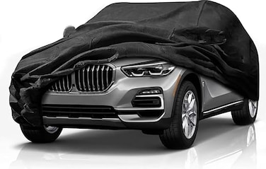 Waterproof Car Cover Compatible for BMW X7/X7 M 210T 6 Layers All Weather Car Covers with Zipper Door for Snow Rain Dust Hail Protection