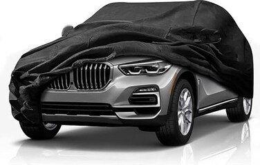 Waterproof Car Cover Compatible for BMW X1 210T 6 Layers All Weather Car Covers with Zipper Door for Snow Rain Dust Hail Protection