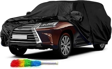Waterproof Car Cover Replace for 2008-2025 Lexus LX/Toyota Land Cruiser Car Cover, 6 Layers All Weather Car Covers with Zipper Door &amp; Windproof Bands for Snow Rain Dust Hail Protection