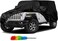 WranglerJK Car Covers, Layers, All Weather, Wrangler JL Car Cover with Zipper Door &amp; Windproof Bands for Snow Rain Dust Hail UV Protection 4 Door Wrangler JK JL YJ TJ Cover cleaning duster