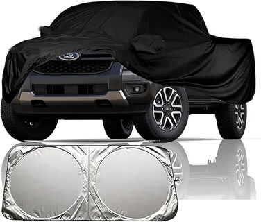 Truck Cover Fit Ford Ranger 2019-2025 Super Cab/Crew Cab SB (4.9'-6') Waterproof Truck Car Cover Outdoor Indoor Sun UV Rain Snow Wind Protection with sunscreen shield