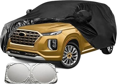 Waterproof Car Covers Replace for 2018-2025 Hyundai Palisade All Variants &amp; Trims, 6 Layers All Weather Custom-fit for Snow Rain Dust Hail UV Protection (Palisade) with sunscreen sheild