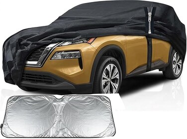 6-layer Luxury SUV Car Cover for Nissan X-Trail/Rogue (2008&ndash;2026) &ndash; Waterproof, Windproof, UV-Resistant All-Weather Indoor/Outdoor Protection with Zipper Access with sunscreen sheild