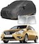Presents Heat Reflective &amp; Semi Waterproof Car Cover Compatible with Nissan Sunny Custom Fit (Black Color with Mirror) with sunscreen sheild