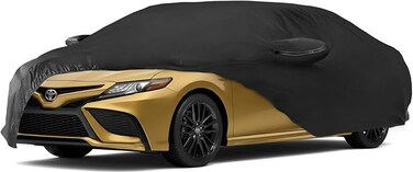 Car Cover for Toyota Camry 2018-2022 2023, Waterproof All Weather for Automobiles, Windproof Snowproof Rain Hail Sun UV Protection Full Outdoor Indoor Exterior Car Covers, Black