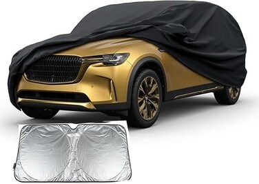 Upgrade Car Cover Custom Fit for 2024 2025 Mazda CX-90, Waterproof All Weather for Automobiles, Full Exterior Cover Rain Snow Sun Protector Indoor Outdoor Car Cover With Sunscreen sheild