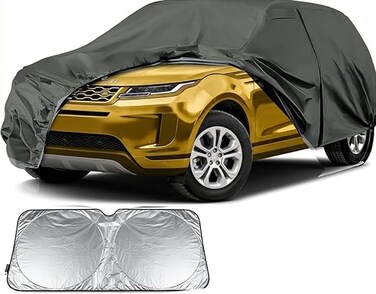 Ultra-Luxury SUV Car Cover Fit for Range Rover Evoque Cover (2004&ndash;2025) Multi-Layer All-Weather Elegance with Zipper Access Indoor/Outdoor (Range Rover Evoque) with sunscreen sheil
