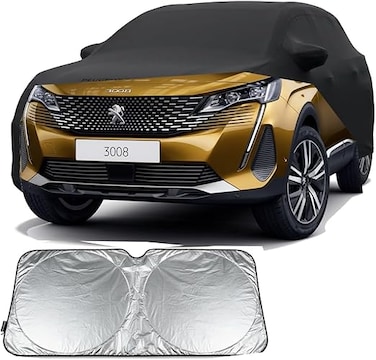Car Cover for Peugeot 3008, Waterproof Anti-UV Vehicle Cover Sun and Dust Protector Covers Car Exterior Accessories for Car SUV with Sunscreen protector