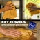 Premium Chamois Drying Cloth Car Drying Towel 26" x 15" Super Absorbent Fast Drying Chamois Environmental and Durable Car Wash Cloth Accessory - Yellow and blue 5 count